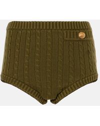 Chloé - Cable-Knit Cotton-Blend Shorts - Lyst