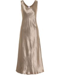 Max Mara Leisure Midikleid Talete aus Satin - Mehrfarbig