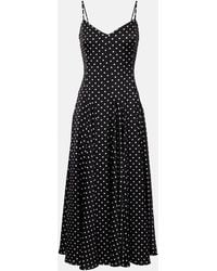 Polo Ralph Lauren - Polka-Dot Midi Dress - Lyst