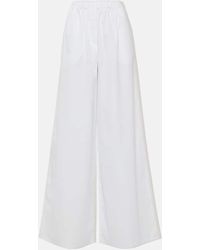 Max Mara - Navigli High-rise Cotton Wide-leg Pants - Lyst