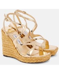 Jimmy Choo - Ayla 110 Metallic Leather Sandals - Lyst