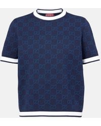 Gucci - Top Gg Aus Baumwoll-Jacquard - Lyst
