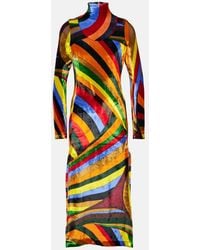 Emilio Pucci - Vestido Midi Iride De Terciopelo - Lyst