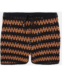 STAUD - Shorts Samara in crochet di cotone - Lyst