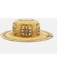 Loewe - Paula's Ibiza Crochet Raffia Bucket Hat - Lyst