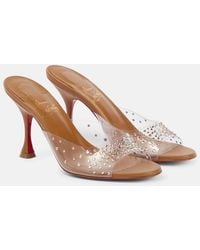 Christian Louboutin - Nudes Degramule Embellished Mules - Lyst