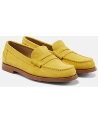 Tod's - Suede Penny Loafers - Lyst