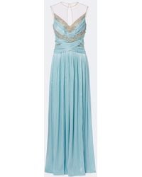 Costarellos - Branka Embellished Georgette Gown - Lyst