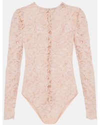 Self-Portrait - Floral Lace Bodysuit - Lyst