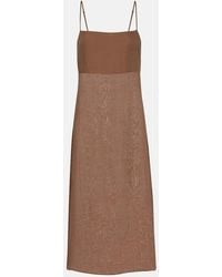 Leset - Niko Ramie Midi Dress - Lyst