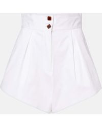 Adriana Degreas - High-Rise Shorts Aus Einem Baumwollgemisch - Lyst