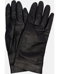 Saint Laurent - Cassandre Leather Gloves - Lyst