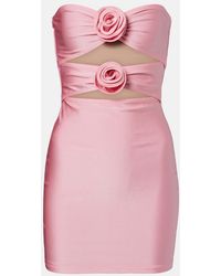 Adriana Degreas - Cutout Floral-Applique Minidress - Lyst
