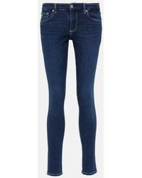 AG Jeans - Mid-Rise Skinny Jeans - Lyst