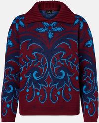 Etro - Patterned Sweater With A Collar - Lyst