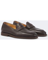 Brunello Cucinelli - Leather Penny Loafers - Lyst