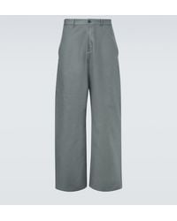 Acne Studios - Cotton Satin Wide-Leg Pants - Lyst