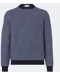 Lardini - Striped Wool And Cashmere Sweater - Lyst