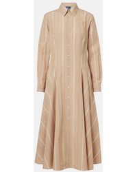 Polo Ralph Lauren - Striped Cotton Shirt Dress - Lyst