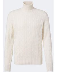 Brunello Cucinelli - Cable-Knit Cashmere Turtleneck Sweater - Lyst