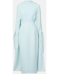 ROKSANDA - Nour Draped Crepe Midi Dress - Lyst