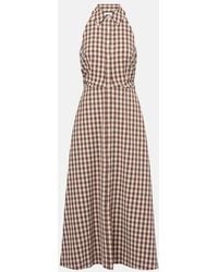 Veronica Beard - Mackey Gingham Seersucker Midi Dress - Lyst