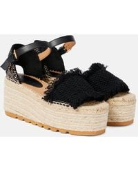 Stella McCartney - Gaia Jacquard Webbing And Alter Mat Espadrilles - Lyst