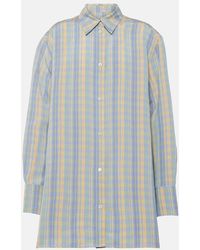 TOTEME - Checked Linen Shirt - Lyst