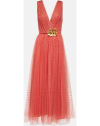 Monique Lhuillier - Embellished Tulle Maxi Gown - Lyst