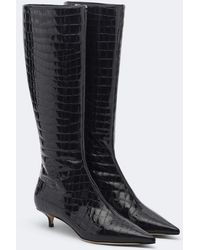 Jimmy Choo - Amis Croc-Effect Leather Knee-High Boots - Lyst