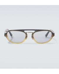 Brunello Cucinelli - Intarsia Rays Aviator Sunglasses - Lyst