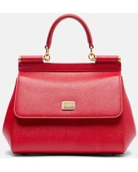 Dolce & Gabbana - Sicily Small Leather Tote Bag - Lyst