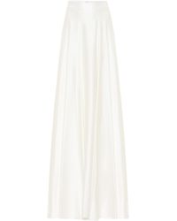 Max Mara Mentana Satin Bridal Maxi Skirt - White