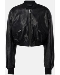 ROTATE BIRGER CHRISTENSEN - Cropped-Bomberjacke Aus Lederimitat - Lyst