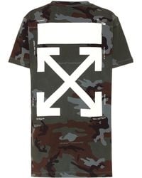 Off-White c/o Virgil Abloh Printed Cotton T-shirt - Black