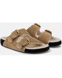 Isabel Marant - Lennyo Suede Slides - Lyst