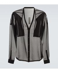 Rick Owens - Sheer Silk Shirt - Lyst