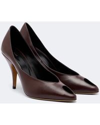 Jude - Icon Leather Peep-Toe Pumps - Lyst