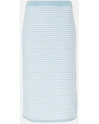Tory Burch - Cotton-Blend Striped Skirt - Lyst