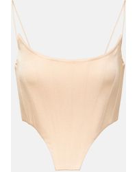 Alex Perry - Satin Bustier Top - Lyst