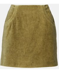 Blazé Milano - Coci High-Rise Cotton Velvet Miniskirt - Lyst