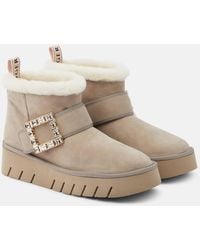 Roger Vivier - Viv' Winter Suede Ankle Boots - Lyst