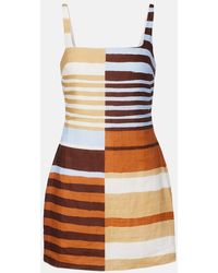 Cala De La Cruz - Siela Striped Linen Minidress - Lyst
