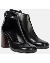 Lemaire - Cutout Leather Ankle Boots - Lyst