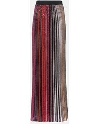 Missoni - Jupe Longue Rayee En Lame - Lyst