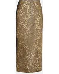 Etro - Paisley Brocade Midi Skirt - Lyst