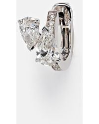 Repossi - Serti Sur Vide 24kt White Gold Single Earring With Diamonds - Lyst