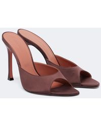 AMINA MUADDI - Alexa Satin Mules - Lyst