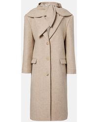 Magda Butrym - Scarf-Detail Wool And Silk Coat - Lyst