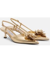 Jimmy Choo - Mimmi 50 Leather Slingback Pumps - Lyst